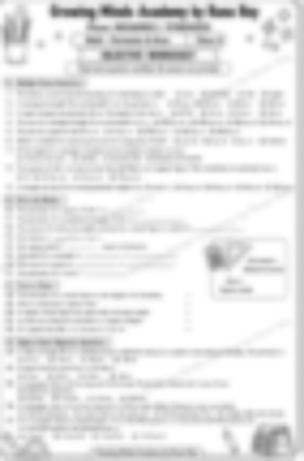 Class 6 Math Worksheet: Perimeter and Area - page 1 preview