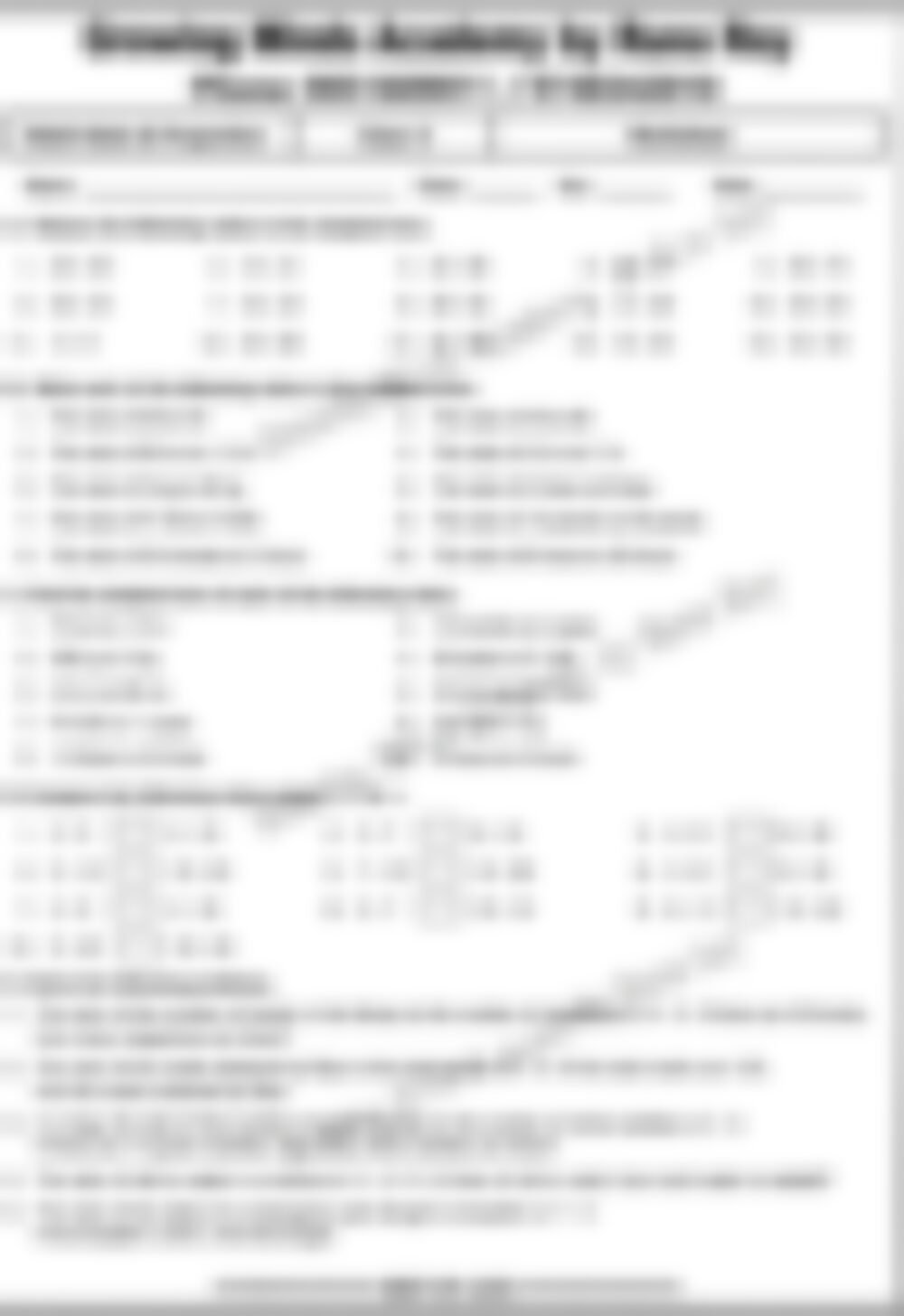 Class 6 Math Worksheet: Ratio and Proportion - page 1 preview