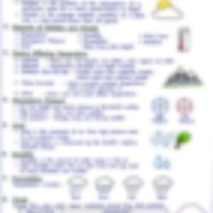 Class 7 SST Revision Notes: Weather and Climate - page 1 preview